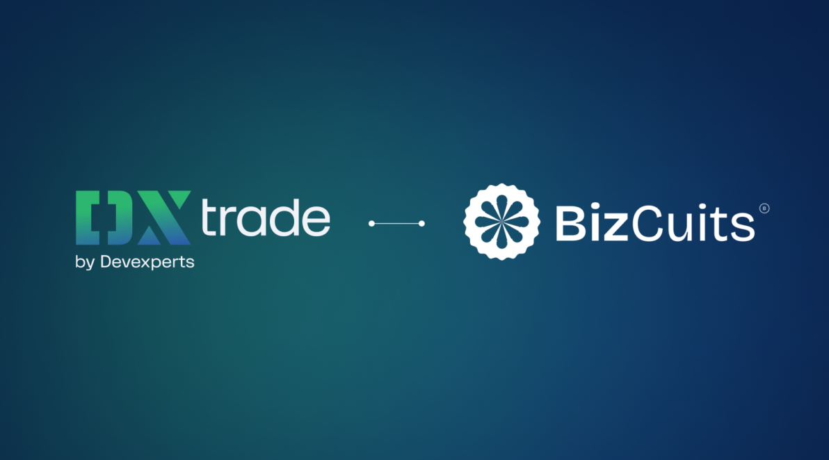 DXtrade CFD platform and BizCuits logo